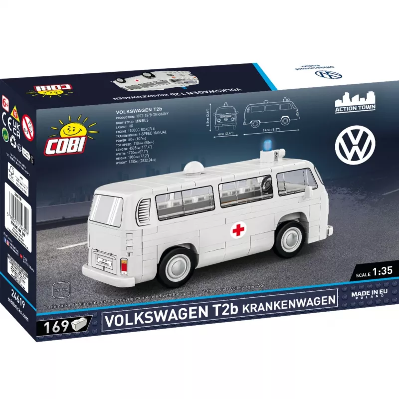 Cobi mudelikomplekt Volkswagen T2b kiirabiauto 1:35 hall