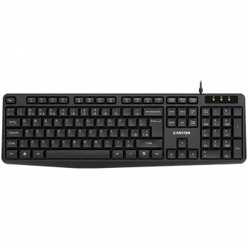 Juhtmega klaviatuur CANYON KB-1 UK paigutusega must