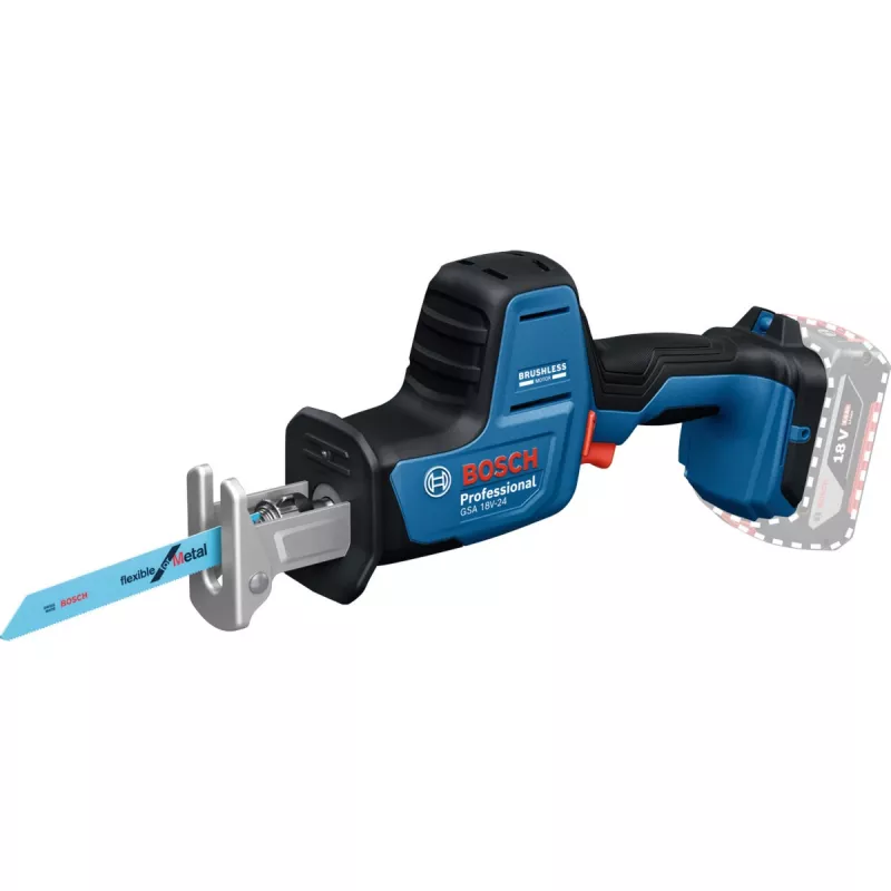 Aku-saag GSA 18V-24 Professional solo, 18 V (sinine/must, ilma aku ja laadijata)