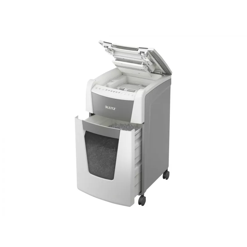 Leitz IQ Autofeed Office 300 automaatne paberipurustaja P4, ristpurustus, 22 cm, 4 x 30 mm, 60 L, 500 lehte, 55 dB