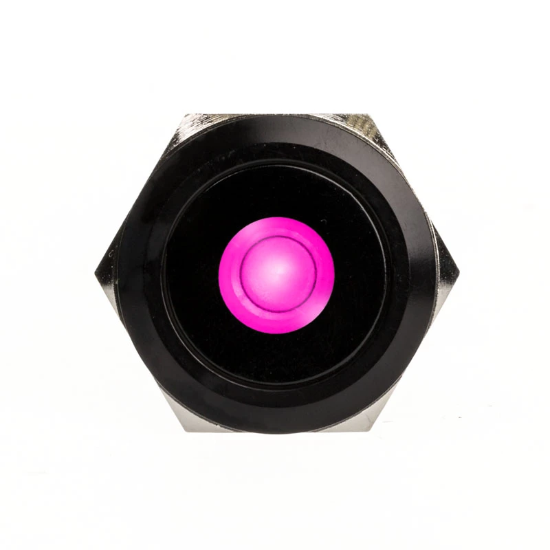 DimasTech vandalismikindel nupp 25mm Mustline Dot RGB (PD224)