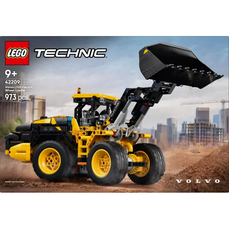 LEGO Technic Volvo L120 Elektriline Rataslaadur, mudel 42209, 973 tk, vanusele 9+, 140×110×350 mm