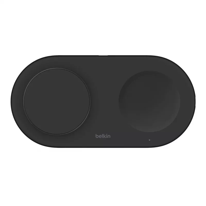 Belkin WIZ021VFBK – 2-in-1 juhtmevaba laadimispadi Qi2 tehnoloogiaga 15 W, must