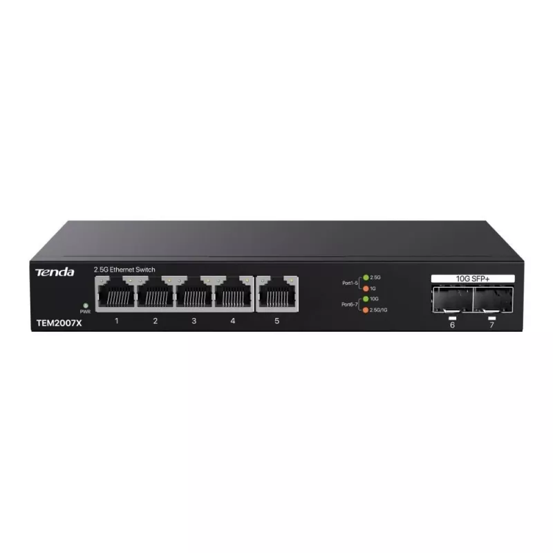Tenda TEM2007X võrgulüliti 2.5G Ethernet 5 porti