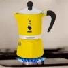 Moka pot Bialetti Rainbow must kollane