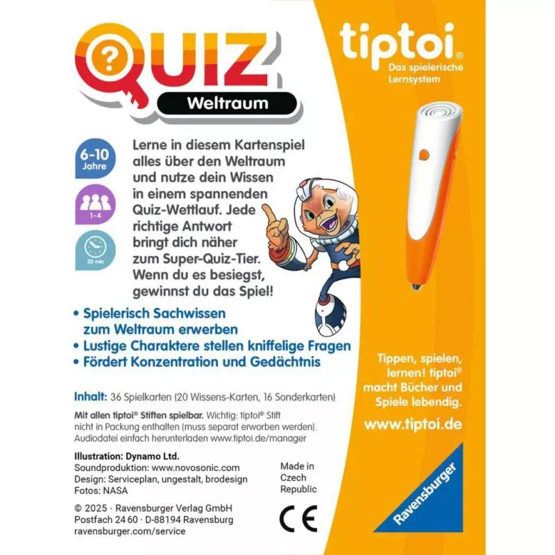 tiptoi Quiz Space, viktoriinimäng