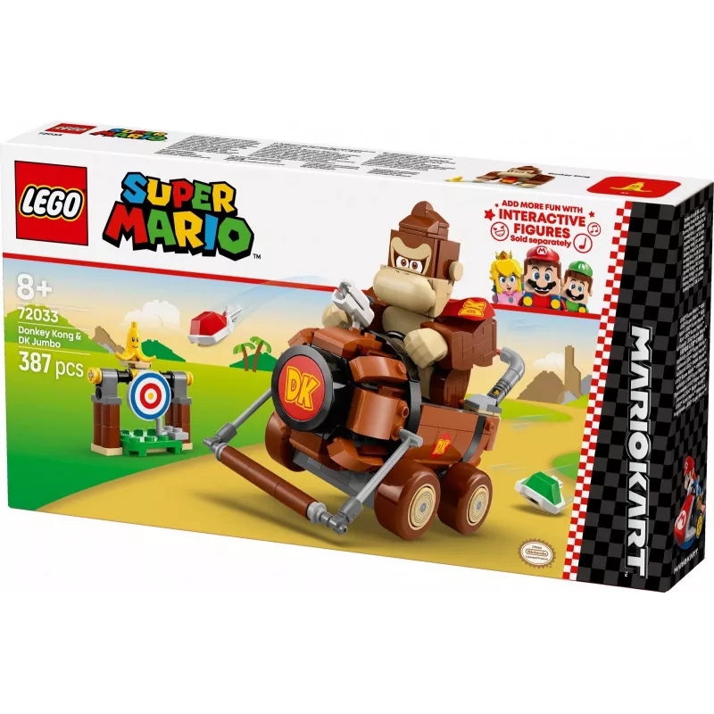 Ehitusklotsid Super Mario 72033 Mario Kart - Donkey Kong ja DK Jumbo