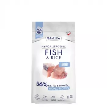 BALTICA Nutraceutic Hypoallergenic Light S Kala riisiga - kuiv koeratoit - 3kg