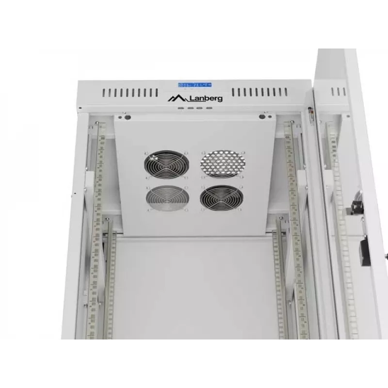 LANBERG 19-tolline 32U seisev rack-kapp 600×600 mm hall perforeeritud uste ja LCD-ga (lame Pack)
