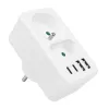 Jagaja MACLEAN MCE249 F/W — 2 voolupesa (16 A + 6 A) ja 4 USB-porti (2× A, 2× C PD 20 W)