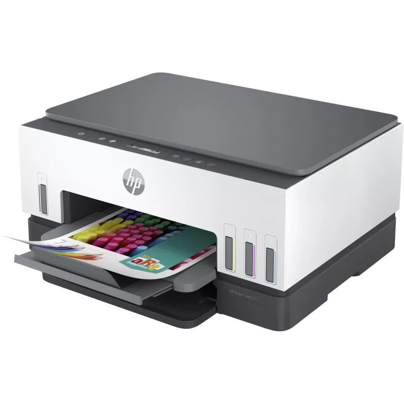 Multifunktsionaalne printer HP Smart Tank 670 — termoinkjet, värviline, A4, Wi‑Fi/Bluetooth, dupleks, 4800x1200 DPI