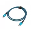 USB-C M/M USB4 kaabel 1,5M 240W 60Hz Must-Sinine