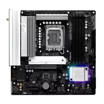 Emaplaat ASRock B860M Pro RS WiFi — Intel B860, LGA 1851, micro ATX, DDR5, 4 DIMM, 3x M.2, 2.5Gb LAN, Wi‑Fi, Bluetooth