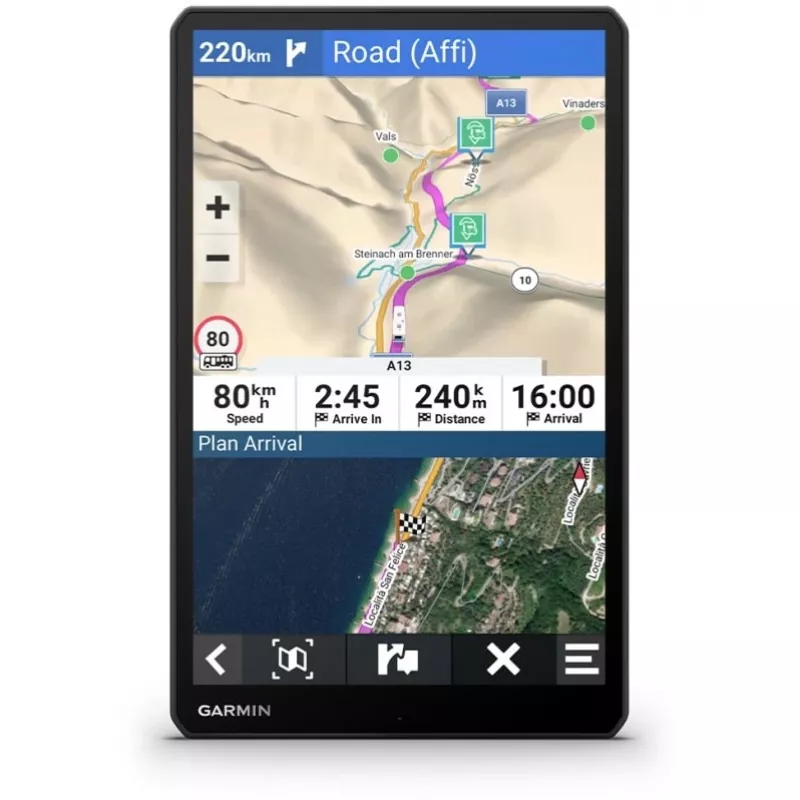 Garmin 1095 navigatsioonisüsteem fikseeritud 25,6 cm (10,1 inch) TFT puuteekraan 554 g must (010-02749-10)