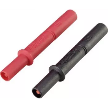 VOLTCRAFT MSL-505 test probe extension [4 mm-Pistik - Pistikupesa 4 mm] Must, Punane (VC-8085010)