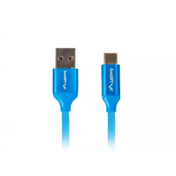 USB 2.0 kaabel LANBERG CA-USBO-21CU-0010-BL — USB A USB C-le, 1 m, sinine