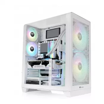 Arvutikorpus THERMALTAKE View 390 TG Snow Valge kesk-torn karastatud klaaspaneelidega