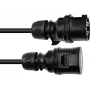 Pikenduskaabel PSSO 16A CEE 5x2,5 mm² 10 m Must Edition