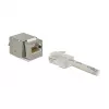 Keystone-moodul DELOCK 86404 — RJ-45 hõbedane, 38.5×22.3×17.3 mm