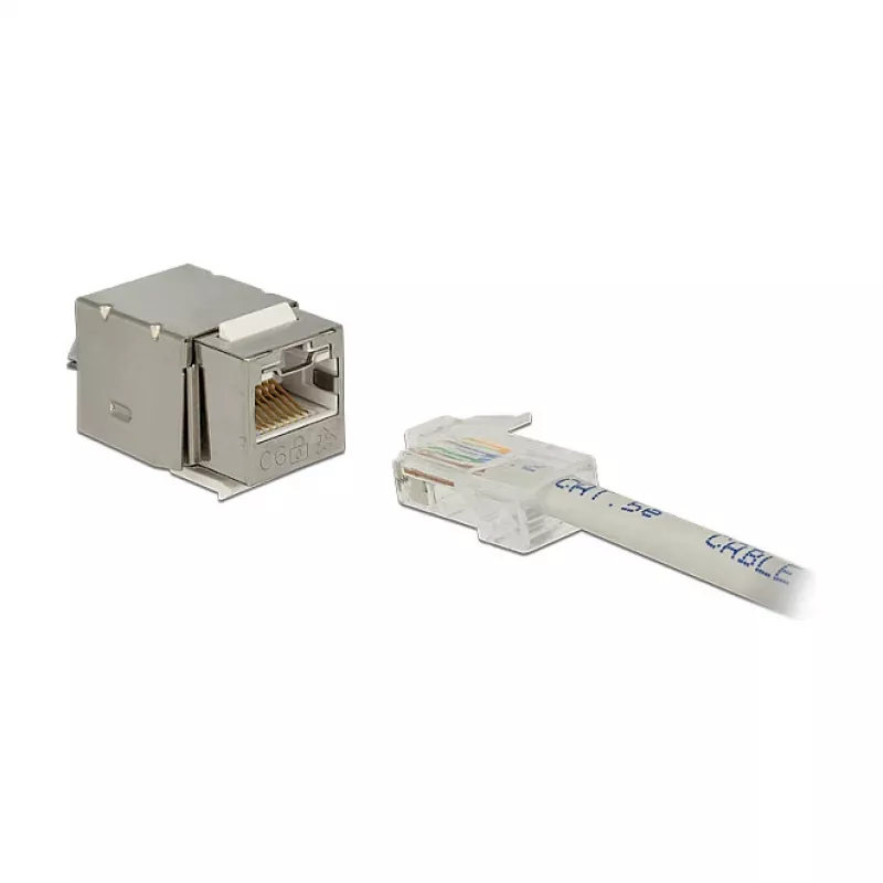 Keystone-moodul DELOCK 86404 — RJ-45 hõbedane, 38.5×22.3×17.3 mm