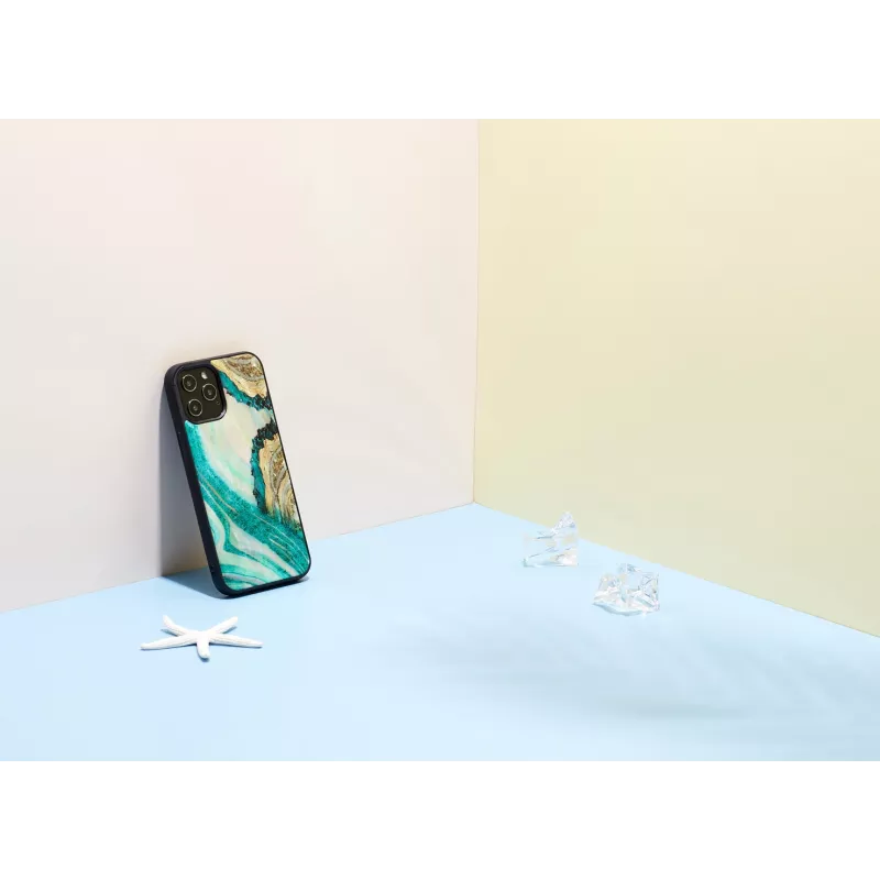 Kaitsev iKins-ümbris Apple iPhone 12 Pro Max jaoks — akvaat-achaat disain