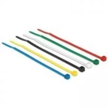 DeLOCK 18627 kaabliside nailon must sinine roheline punane läbipaistev kollane 100 tk 100 mm 2,5 mm