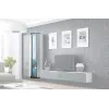 Cama Vitriinkapp VIGO '180' 180/40/30 valge/hall läikiv