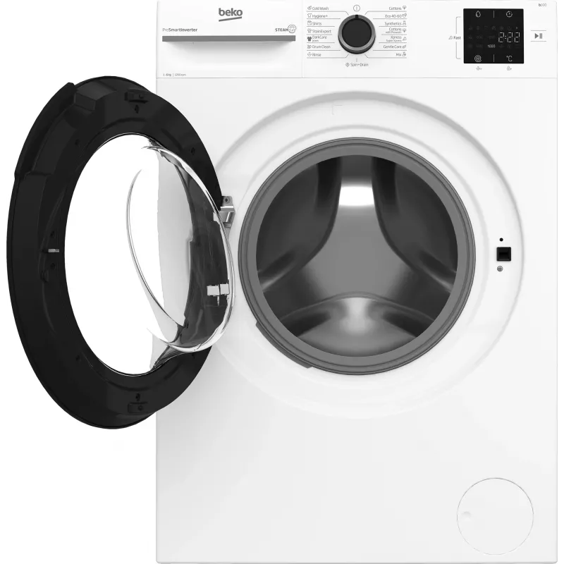 BEKO pesumasin BM1WFSU36233WB, 6 kg, energiaklass B, 44,6 cm, 1200 p/min, inverter-mootor, Steam Cure