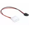 Delock toitekaabel Molex 4 kontaktiga pistik õhuke SATA 6 kontaktiga pistikupesale 24 cm