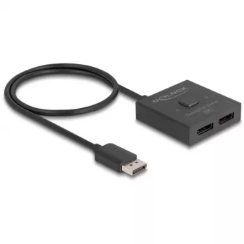 Delock - video jaotur/-lüliti - 8K, kahesuunaline - 2 x DisplayPort - lauaarvuti (18906)