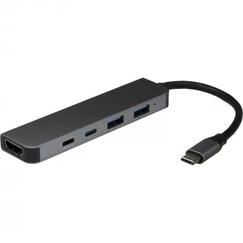 USB-jaotur Inter-Tech H-469-1 Type-C 5000 Mbit/s HDMI