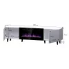 TV-kapp Cama Meble PAFOS EF elektrikaminaga 180×42×49 cm, valge matt