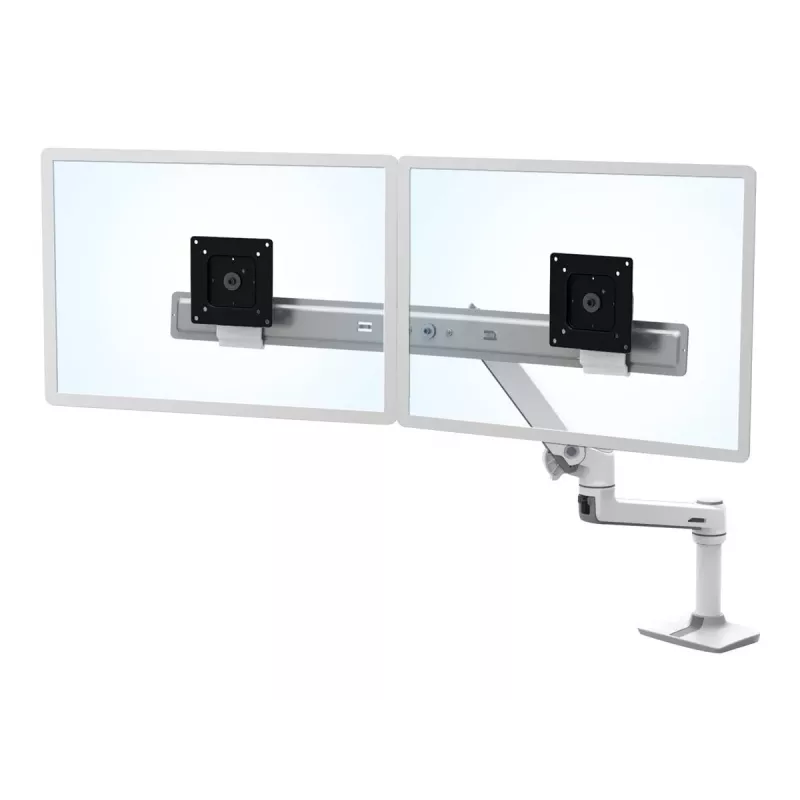 Lauakinnitus Ergotron LX seeria kahe otsese kuvari hoide 63,5 cm (25 tolli) valge