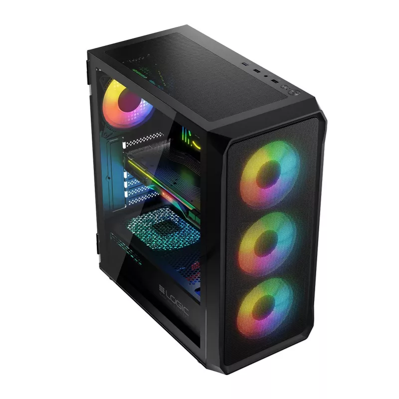 Arvutikorpus Logic Concept Portos ARGB ATX Must