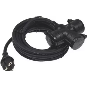 ChiliTec kolmekordne jaotur välistingimustesse 5m IP44 H07RN-F3G1,5mm² (22351)