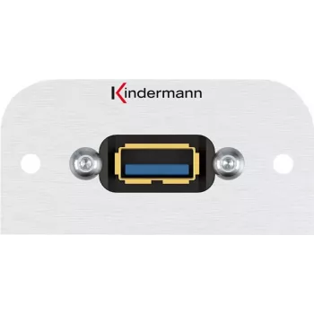Kindermann Konnect 54 alu - Modulaarne Faceplate-Snap-In - USB Type A (7441000529)
