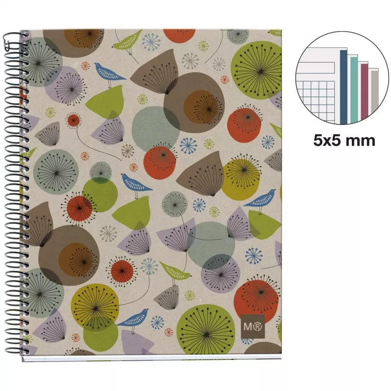 MIQUELRIUS kolledži märkmik Eco Design 4 ruuduline DIN A5 siseveerega (A246399)
