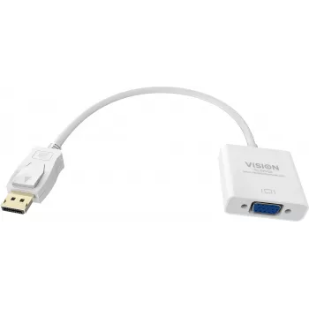 Video kaabli adapter Vision TC-DPVGA 0.22 m VGA DisplayPort valge
