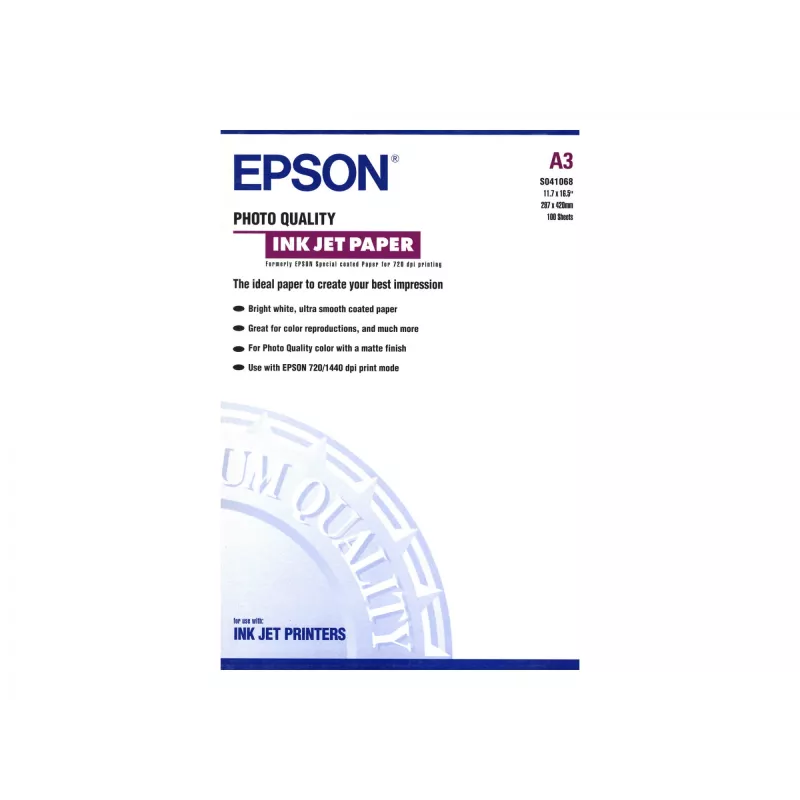 Epson Photo Quality tindiprinteri paber, DIN A3, 102 g/m², 100 lehte