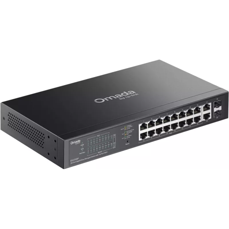 Võrgukommutaator TP-LINK OMADA ES220GP hallatav 18x Gigabit (10/100/1000) PoE+ toega