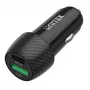 Autolaadija Unitek P1400A USB-C ja USB-A-ga, 38 W, Quick Charge 3.0, sisend 12–24 V, must