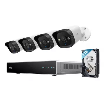 NVR-turvasalvesti Eufy E40 — 8-kanaliline 4K sisend, 2 TB HDD (laiendatav 16 TB-ni), Must/Hall/Valge