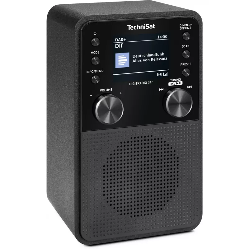 Digitaalraadio TECHNISAT DigitRadio 317 — must, FM- ja DAB+-vastuvõtt