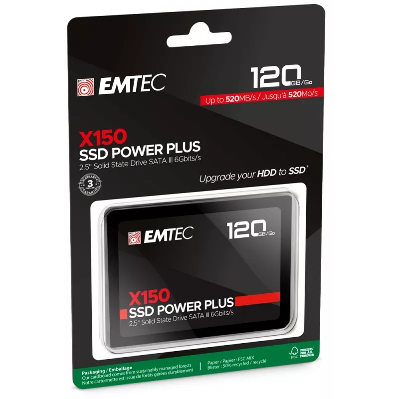 SSD-ketas Emtec X150 Power Plus 120 GB 2,5-tolline Serial ATA III