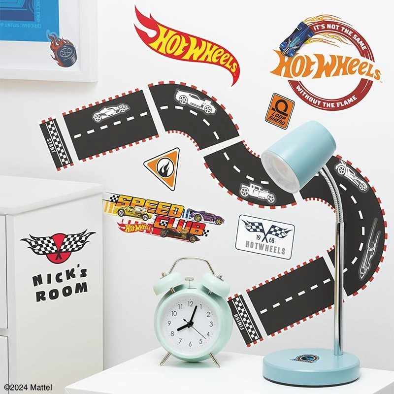 Seinakleebised Paladone Hot Wheels Personalisation PP13745HW — dekoratiivsed isekleepuvad kleebised lastetuppa