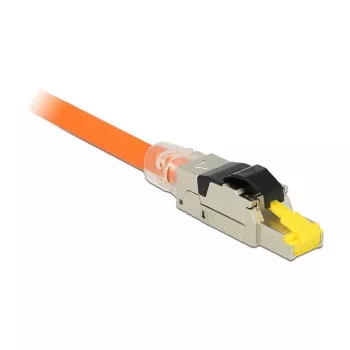 Juhtmepistik RJ45 DeLOCK 86485 Must Hõbedane Läbipaistev Kollane