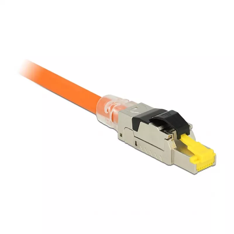 Juhtmepistik RJ45 DeLOCK 86485 Must Hõbedane Läbipaistev Kollane