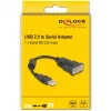 DeLOCK adapter USB 2.0 Type-A jadaporti RS-232 D-Sub 9 pin isane 0,25 m