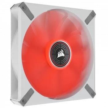 CORSAIR ML140 LED ELITE valge 140mm Magnetic Levitation Red LED Ventilaator AirGuide'iga Üksikpakend