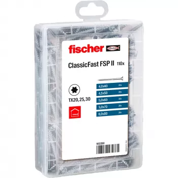 Isepuurivad õõneskruvid FISCHER ClassicFast SK TG TX 4,0–6,0, 110 tk